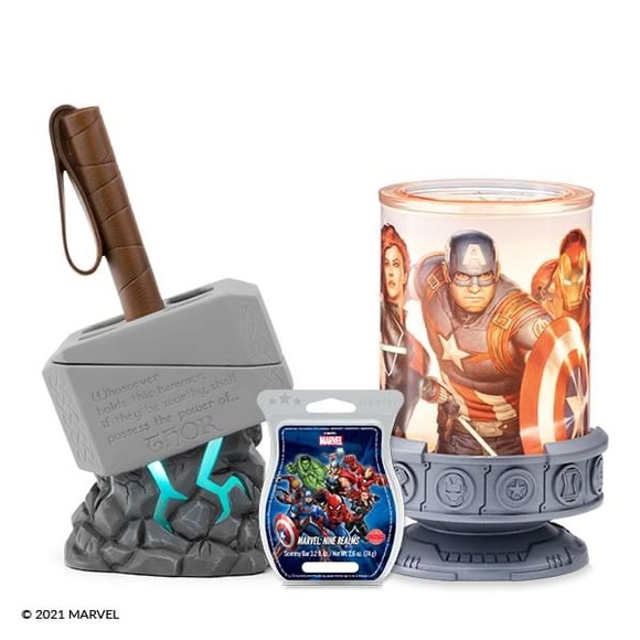 Marvel Heroes Bundle:Thor's Hammer Scentsy Warmer & GrootScentsy Buddy+Scent Pak - Picture 5 of 6
